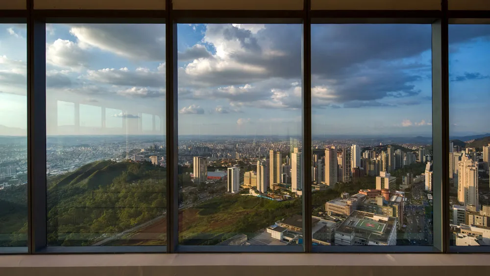 Detalhe do lobby do edifício